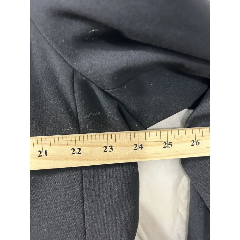 Basque Womans Blazer Jacket Size 18 Black 1 Button Long Sleeve - Picture 7 of 10